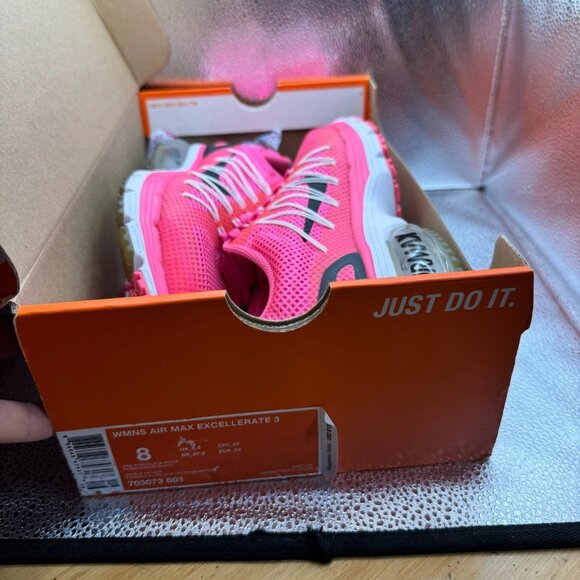 Size 8 Nike Air Max Excellerate 3 Pink Womens Lace-Up Running Shoes 703073-601 - Picture 10 of 10